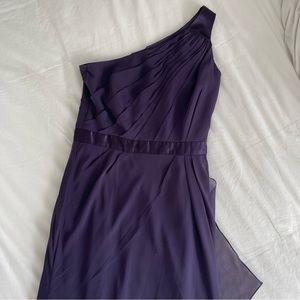 🖤BOGO 50% OFF🖤 Badgely Mischka One Shoulder Silk Layered Grecian Formal Dress